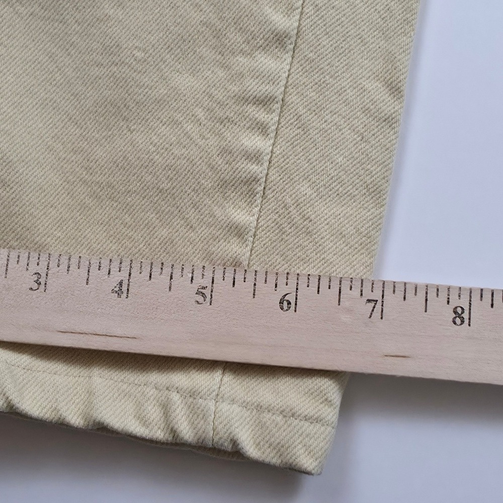 Levis Vintage 90s Tapered Jeans Women 12 M Sand Tan High Waisted Made in USA 550 - Picture 9 of 15